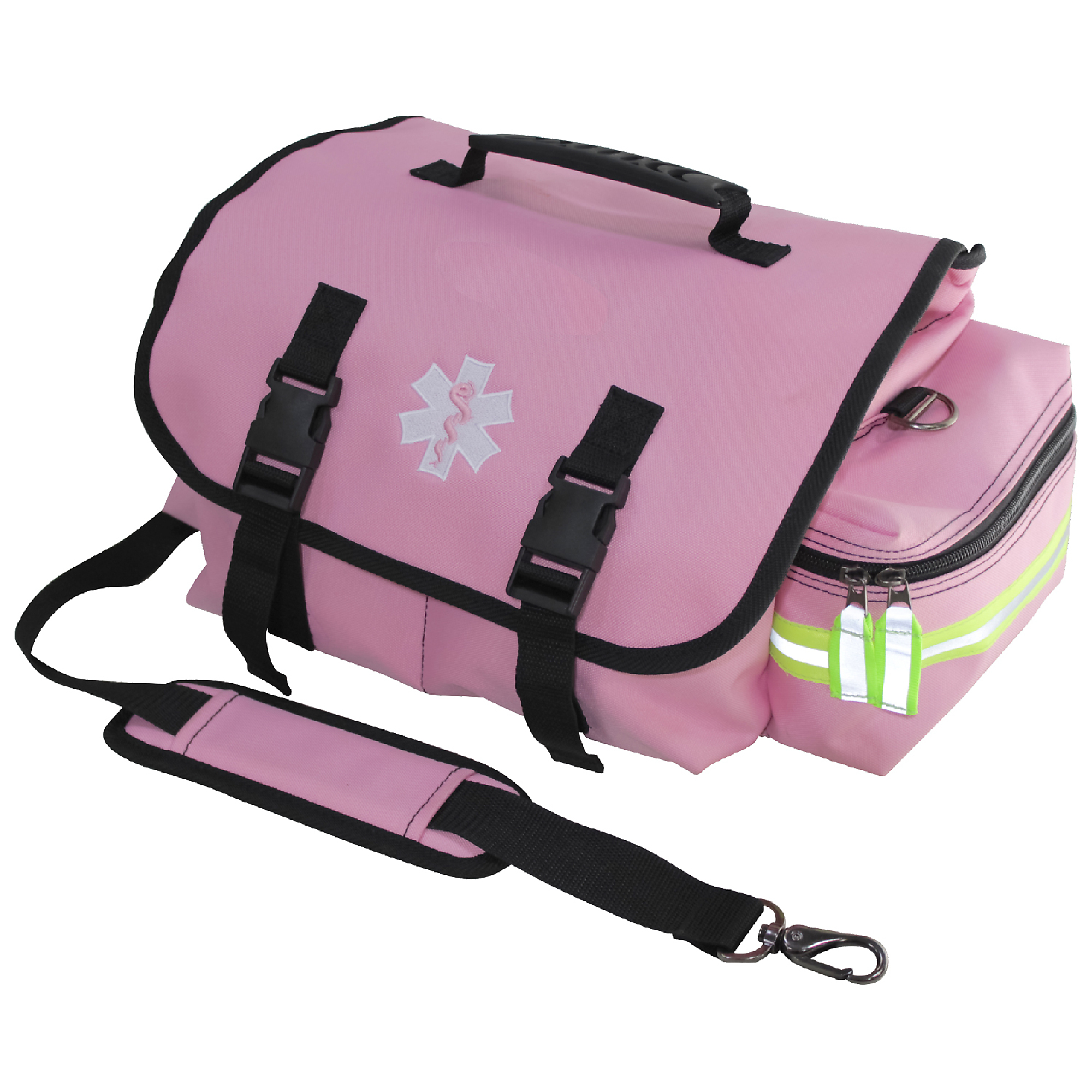 Kemp USA First Responder Bag — Durable Nylon, Multiple Pockets, Pink, Model# 10-108-PNK